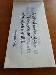 Flair Designs Vellum Quotes Friendship QB005 2004 Acid & Lignin Free New USA
