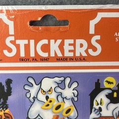 Vintage 80s Eureka Halloween Stickers 36 Count Witch Ghost Cat Retro USA