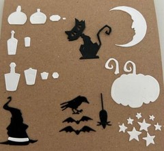 Tim Holtz Halloween Vault Die Cuts * Wicked * 3 Sets * Black Cardstock