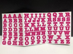 Creative Memories Stickers PINK ALPHABET LETTERS NUMBERS ABC/123 – Retired