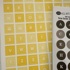 Lot Of 24 Sheets All My Memories Alphabet Stickers Alpha Blocks Alpha Rounds