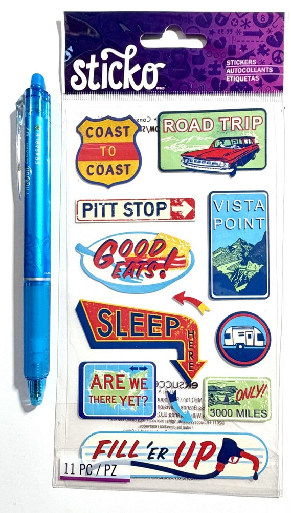 Road Trip Stickers Scrapbooking Card Making Journal Planner Sticko