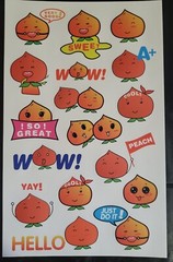 scratch and sniff stickers NEW sheet HORIECHALY Peach