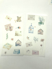 Love Letter Washi Paper Stickers 6 Sheets Scrapbook Junk Journal Collage Cards