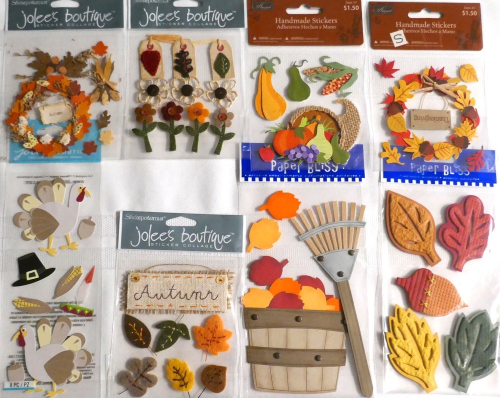 HAPPY FALL! MIXED LOT! LEAVES, WREATHS, TURKEY, CORNACOPIA, SEVERAL RARE!