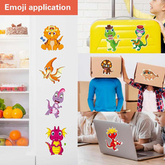 24 PCS Dinosaur Sticker for Kids, Make Your Own Dinosaur Sticker Sheets 12 Desig