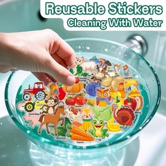iGetooy Reusable Sticker Books for Toddlers 1-3, 3 Sets Sticker Books for Toddle