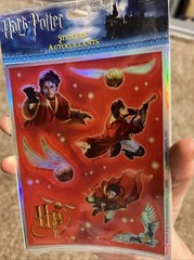 Heartline, Hallmark, Shiny Foil Harry Potter Stickers, Vintage