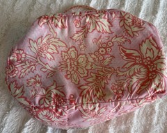K&Company Scrapbook Organization Bag Pockets Handle Pink