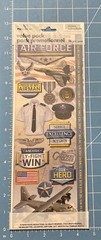 Paper House Sticker Value Pack 36 Pcs Military Army Navy USMC Air Force 2 Sheets