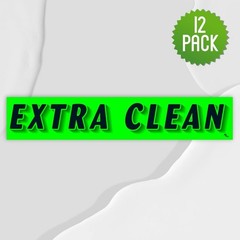 Extra Clean Windshield Stickers, Chartreuse Green, 12-Pack