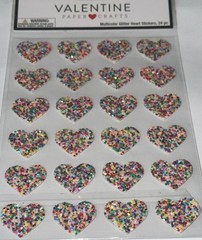 VALENTINES DAY STICKERS✨💖✨❤️✨💜✨💚✨💛✨💙✨🧡✨🩷✨6” x 4”✨GLITTER✨1” x 3/4”✨☝️✨💘