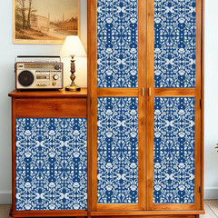  3 Sheets Blue White Boho Floral Rub on Transfers for Crafts and Furniture, Dec