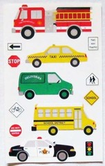 Mrs Grossman 4×6 inch ‘Vehicles’ Sticker Sheet (Vintage-Retired)