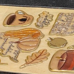 Fall Autumn Themed Puffy Stickers CRAFTER’S SQUARE 14 Pieces New