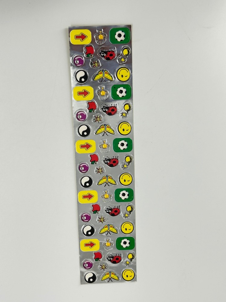 Vintage Puffy Stickers Assorted Icons 1 Sheet 45 11/2025