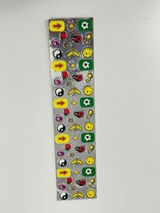 Vintage Puffy Stickers Assorted Icons 1 Sheet 45 11/2025