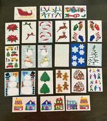 Vintage Mrs. Grossman’s Sticker Lot-winter holidays 21 sheets