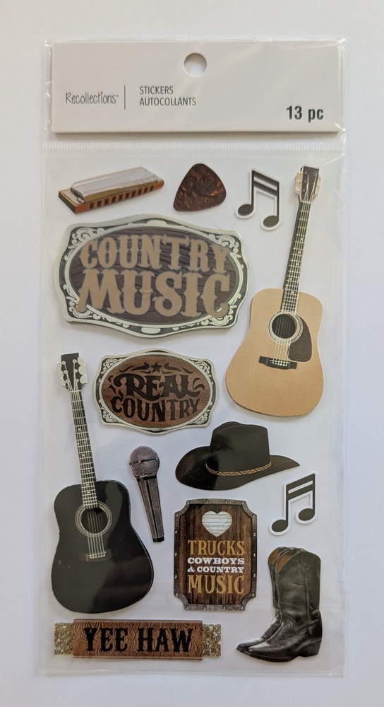Country Music Scrapbooking Stickers By Recollections