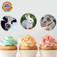 Farm Animal Stickers Roll for Kids 600Pcs round Farm Animals Label Stickers for
