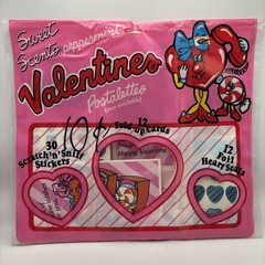 New Sealed Vintage 80’s Scratch ‘n’ Sniff Peppermint Stickers Valentines