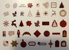 RECOLLECTIONS DIE CUT SHAPES EPHEMERA 40 PC CHRISTMAS TIDINGS ~ NEW