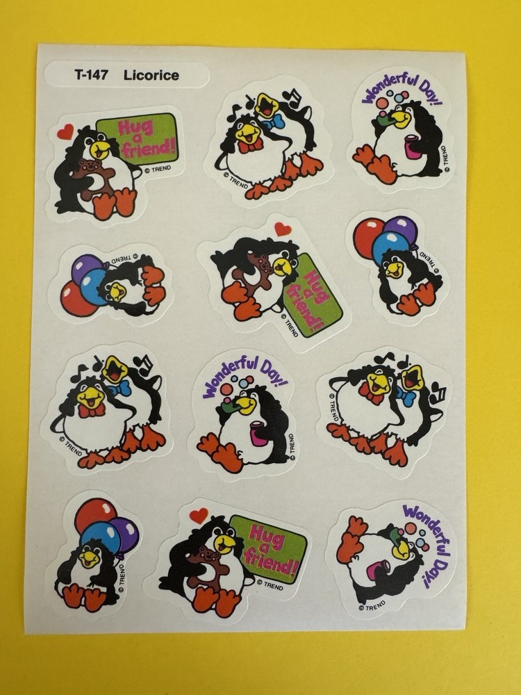 Vintage Trend Enterprises Scratch And Sniff Stinky Stickers Sheet 80’s