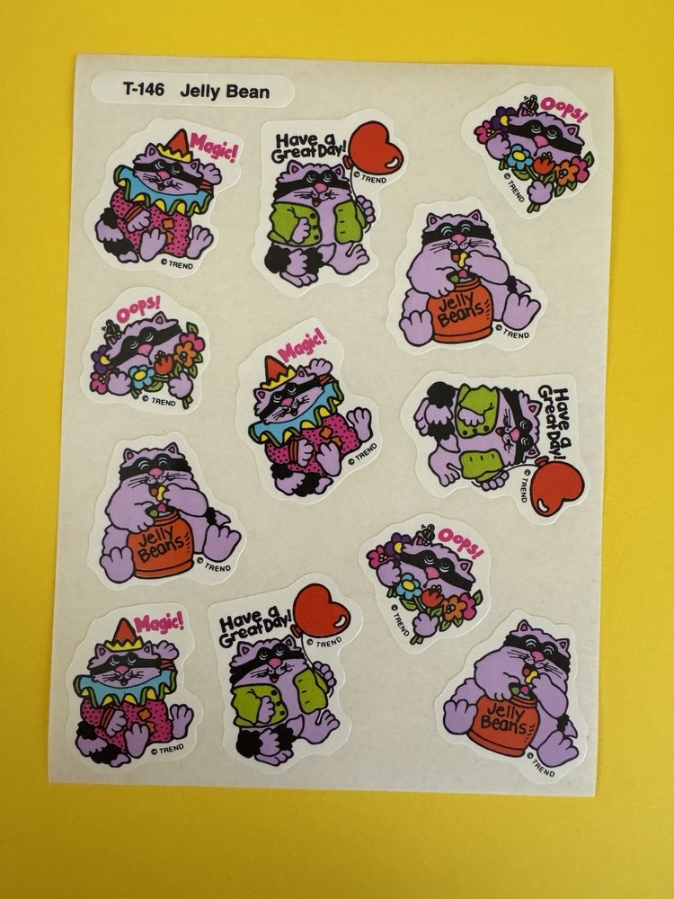 Vintage Trend Enterprises Scratch And Sniff Stinky Stickers Sheet 80’s