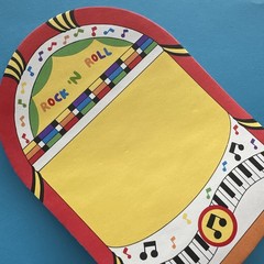 Vintage 80s Jukebox Rock ‘N Roll Stationery Notepaper Music Box Lot Of 4 Sheets