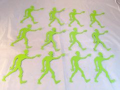 Tim Holtz Halloween Die Cuts * Lost Zombie * Set of 12 * Black, White or Green
