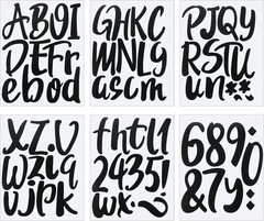 Durable Weatherproof Alphabet Number Decals Pack