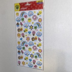 Teaching Tree 122 Pc Glitter Kawaii Reward Stickers Rainbows Bees Hearts Clouds