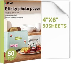 Quick Drying 4×6 Glossy Printable Sticker Paper – 50 Sheets for Crafting