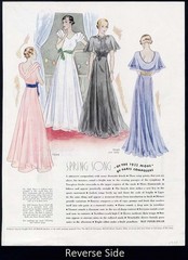 FASHION AD 1930s Pages 12 Different Back to Back PARIS Designs Gowns Dresses etc