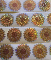 16 Sparkly Sunflower Stickers Holographic Sunflower Stickers Summer Flower Label