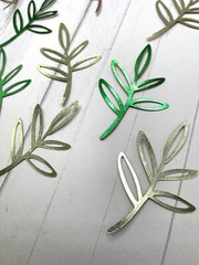 Die Cuts Olive Leaf Sprays 10 Pieces Leaf Branch Foil Mirror Specialty Basic Car