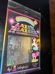 VINTAGE HASBRO LAZER BLAZERS MY LITTLE PONY 3D HOLOGRAPHIC STICKERS NEW SEALED