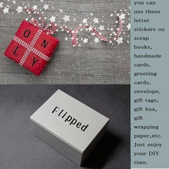 1512 Alphabet Stickers, 12 Sheets, Black & White, Classic Letter Print, Vinyl…