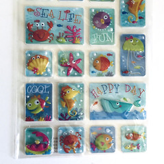 Autocollants Pop Up Sticker Turtles, Fish, Starfish, seahorse Stickers ST-345