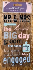 Sticko The Big Day WEDDING Mr & Mrs Groom Bride 1st Dance Kiss Cutting Cake Love