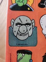 Vintage 80’s Gibson Halloween Creatures Sticker Sheet Rare