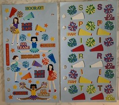 2 Stickopotamus Binder Stickers Sheets CHEER Cheerleading Missing 3 stickers