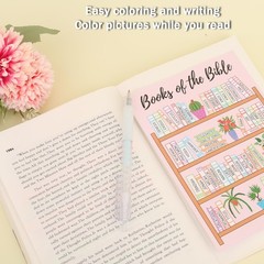 8pcs Books of The Bible Tracker Stickers, 5x7in God Multicolored
