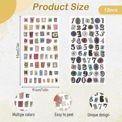 1034 Pcs Magazine Letter Stickers Alphabet Stickers for Scrapbooking