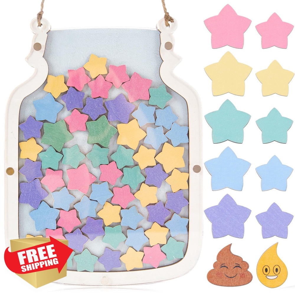 YLOLủng 102 Star Reward Jar for Kids Behavior Chart
