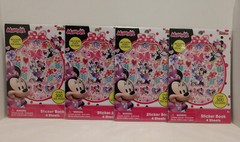 NEW~ Disney Junior MINNIE MOUSE Sticker Book Lot of 4 Pkgs 300 Each,Puffy,Floral
