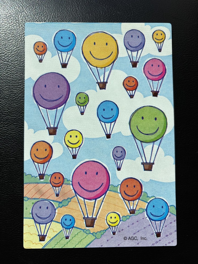VINTAGE AMERICAN GREETINGS STICKETY DOO DA STICKERS SMILEY BALLOONS *