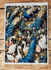 Peacock Decoupage Rice Paper For Ornament-Wood Art A4 1 Sheet