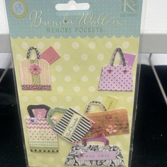 K&Company Brenda Walton Memory Pockets~Dimensional Sticker Lot Scrapbook Tags