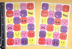 Emojis Single Sticker Sheet Lot Of 2